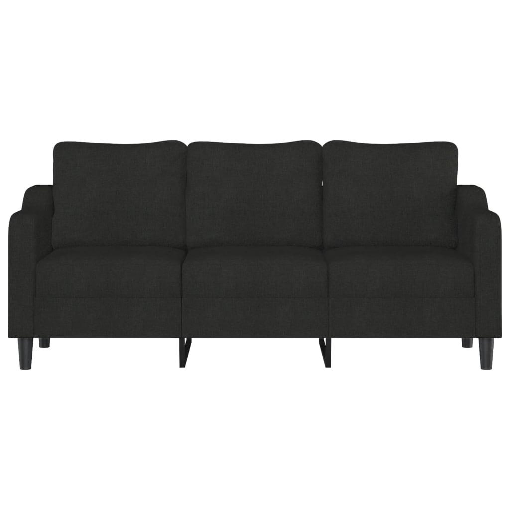 Driezitsbank Stof 180 cm Zwart