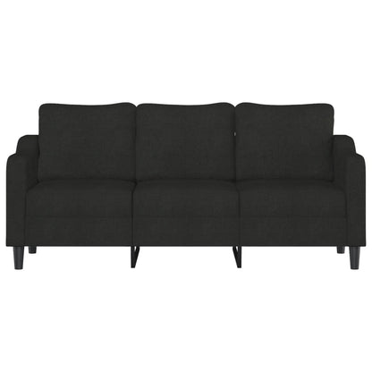 Driezitsbank Stof 180 cm Zwart