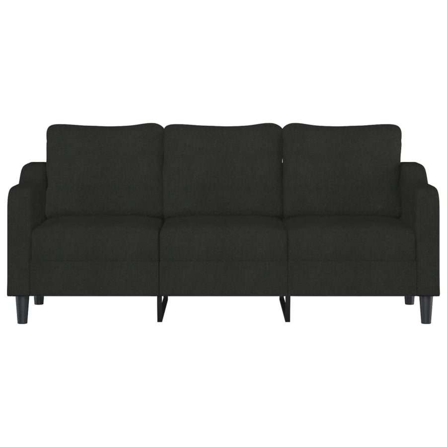 Driezitsbank Stof 180 cm Zwart
