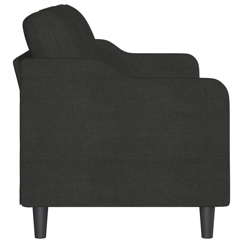 Driezitsbank Stof 180 cm Zwart