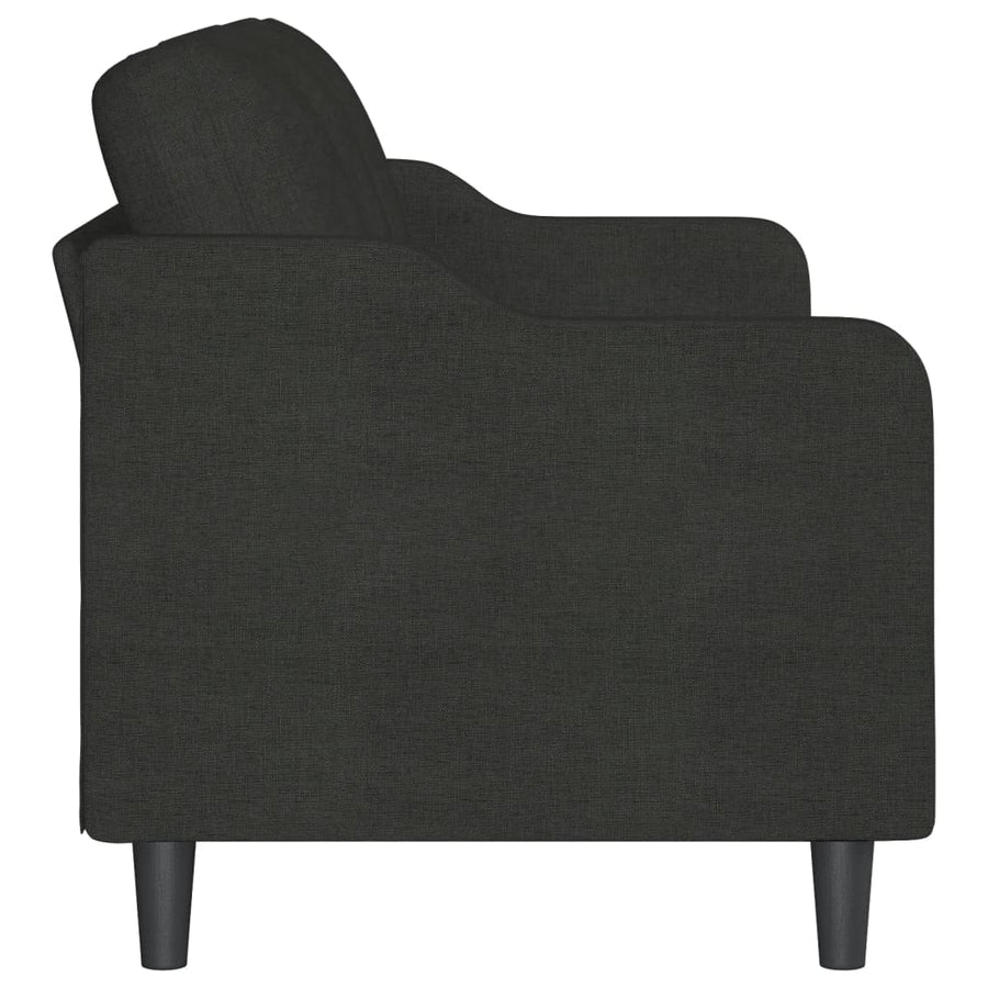 Driezitsbank Stof 180 cm Zwart