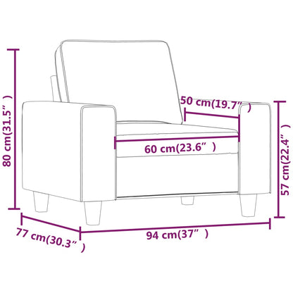 Fauteuil Stof 60 cm Lichtgeel