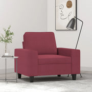 Fauteuil 94x77x80 cm stof wijnrood