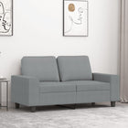 Two-seater sofa 120 cm light grey fabric