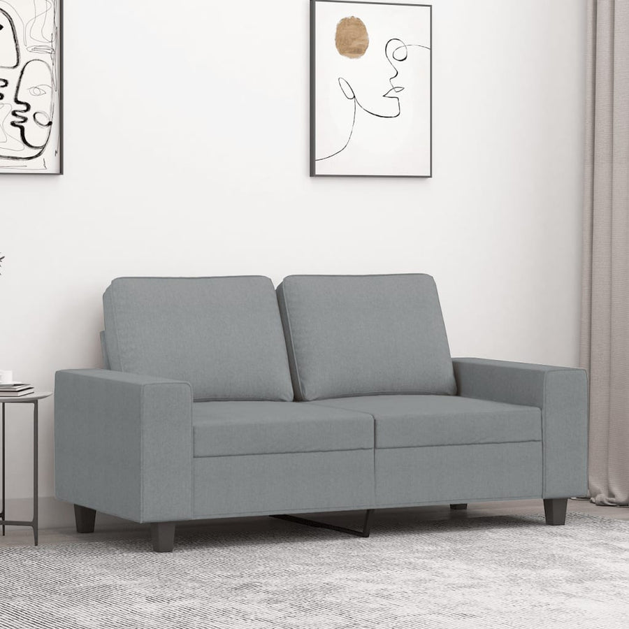 Tweezitsbank Stof 120 cm Lichtgrijs