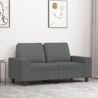 Two-seater sofa 120 cm fabric dark grey
