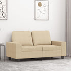 Two-seater sofa 120 cm fabric cream-colored