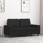 Tweezitsbank 120 cm stof zwart 154x77x80 cm