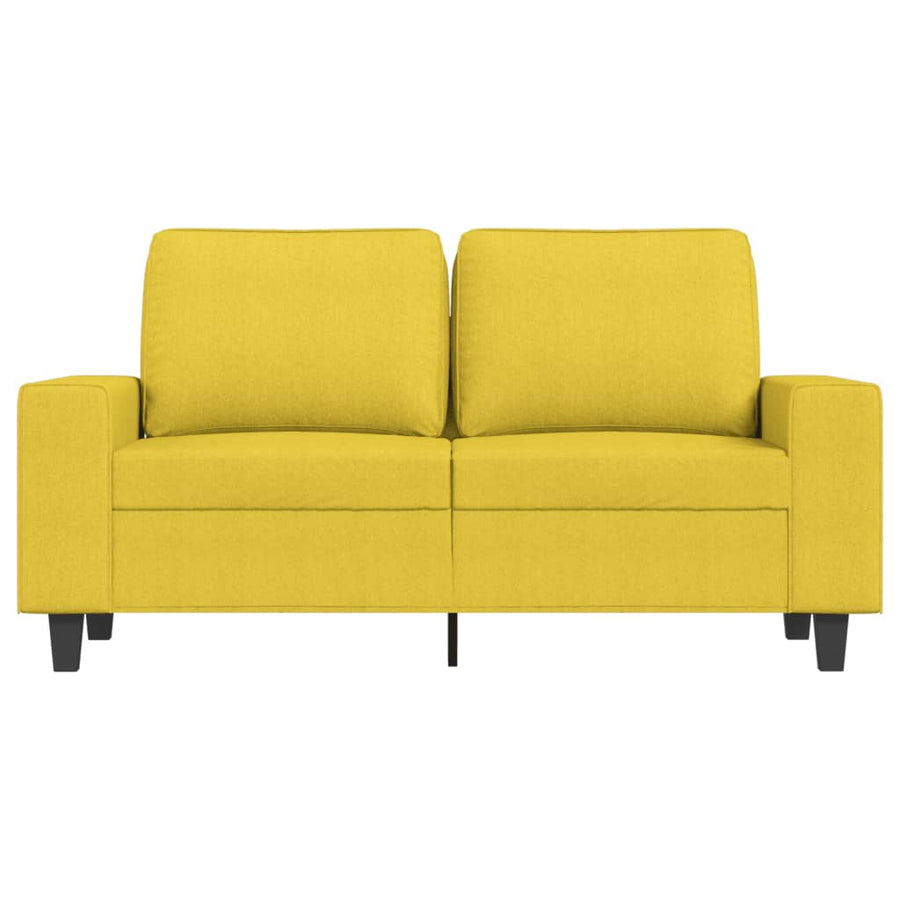 Tweezitsbank Stof 120 cm Lichtgeel