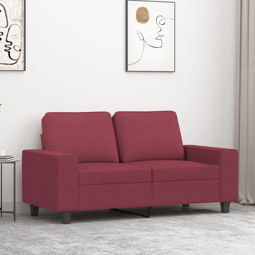Tweezitsbank Stof 120 cm Wijnrood