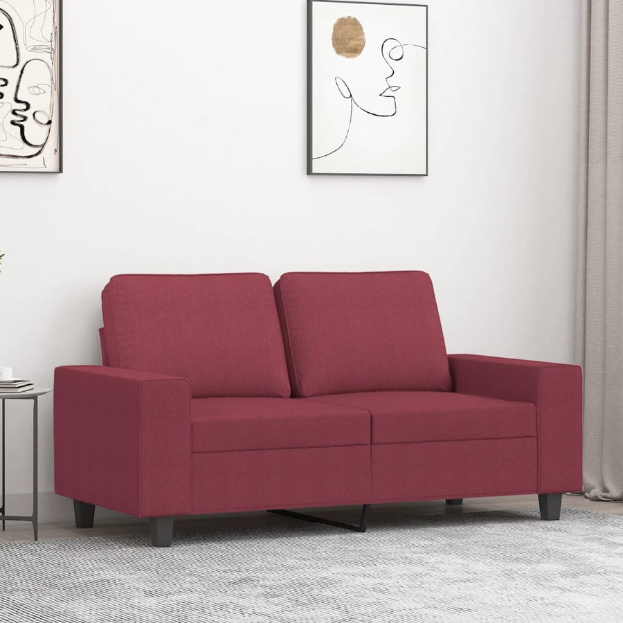 Tweezitsbank Stof 120 cm Wijnrood