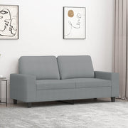 Tweezitsbank 140x77x80 cm stof lichtgrijs