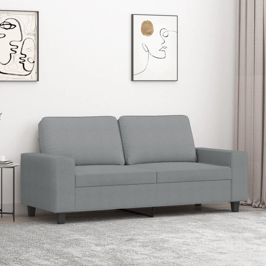 Tweezitsbank Stof 140 cm Lichtgrijs