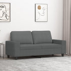 Tweezitsbank 140x77x80 cm stof donkergrijs