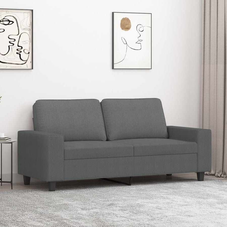Tweezitsbank Stof 140 cm Donkergrijs
