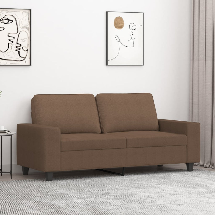 Tweezitsbank Stof 140 cm Bruin