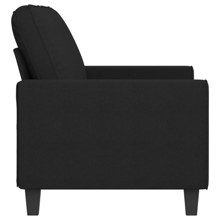 Tweezitsbank Stof 140 cm Zwart
