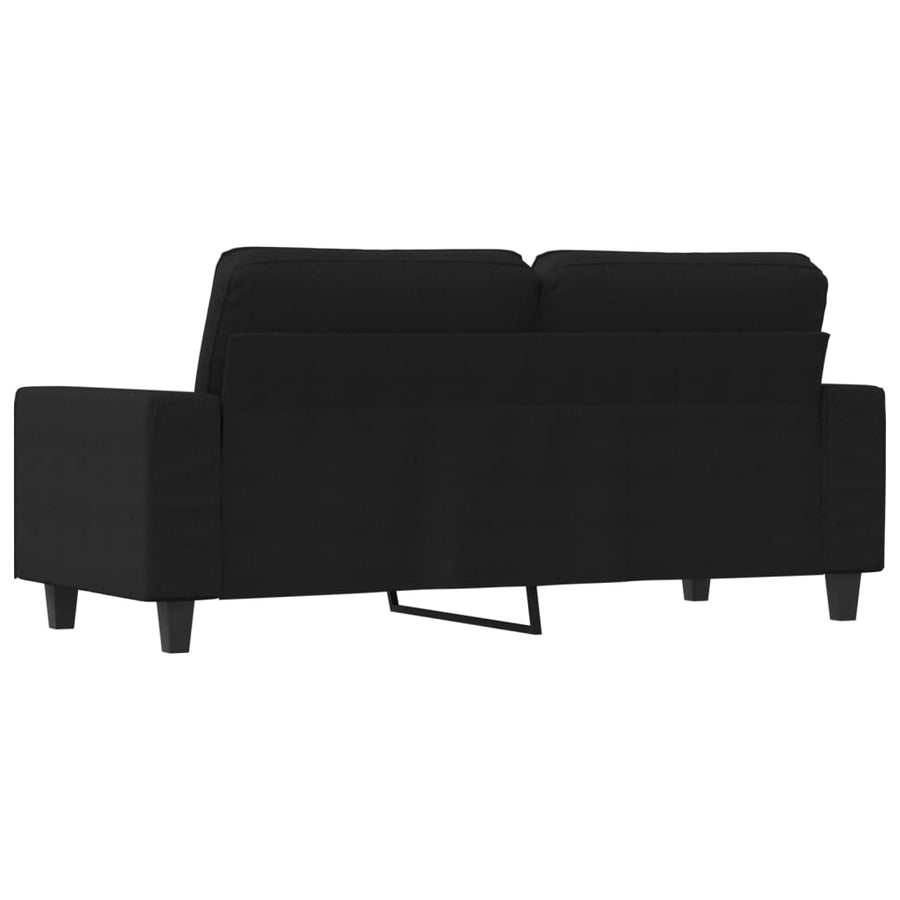 Tweezitsbank Stof 140 cm Zwart