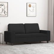 Tweezitsbank 140 cm stof zwart