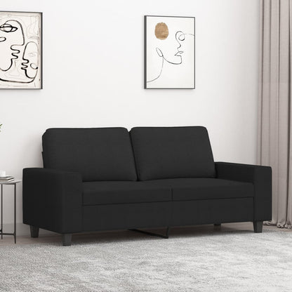 Tweezitsbank Stof 140 cm Zwart