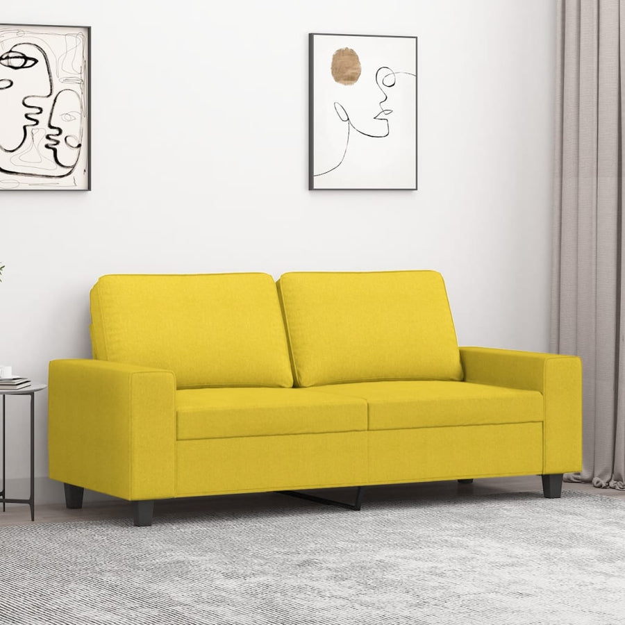 Tweezitsbank Stof 140 cm Lichtgeel