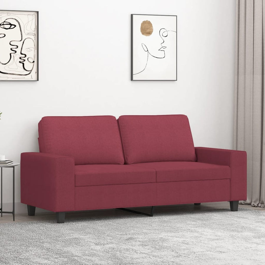 Tweezitsbank Stof 140 cm Wijnrood