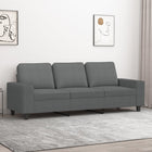 Three-seater sofa 180 cm fabric dark grey