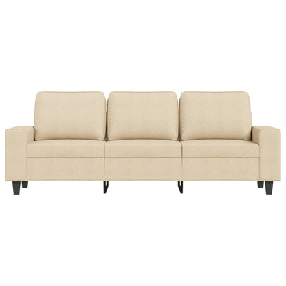 Driezitsbank Stof Kleurig 180 cm Crème