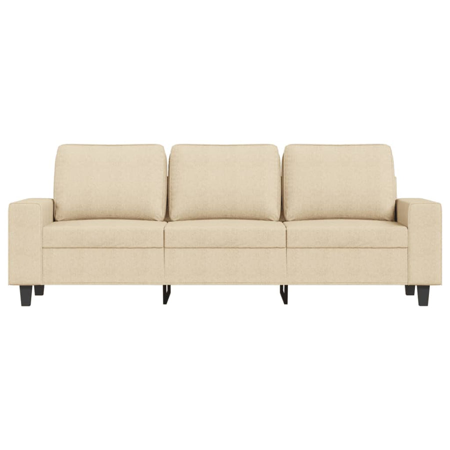Driezitsbank Stof Kleurig 180 cm Crème