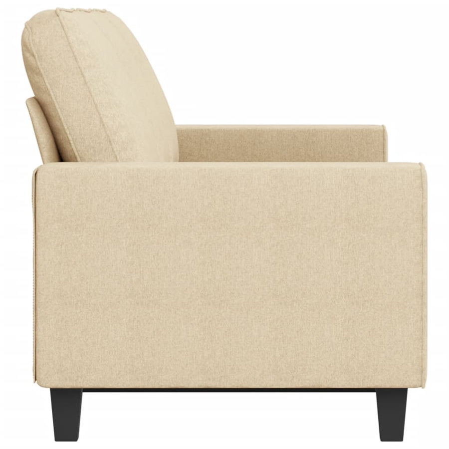 Driezitsbank Stof Kleurig 180 cm Crème