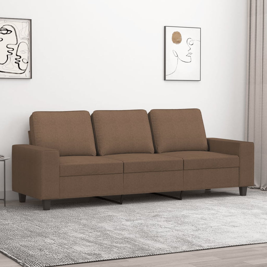 Driezitsbank Stof 180 cm Bruin