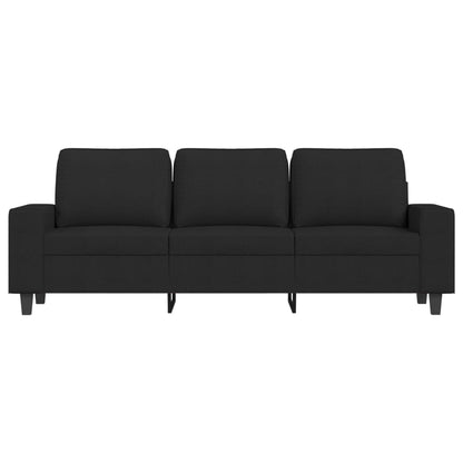 Driezitsbank Stof 180 cm Zwart