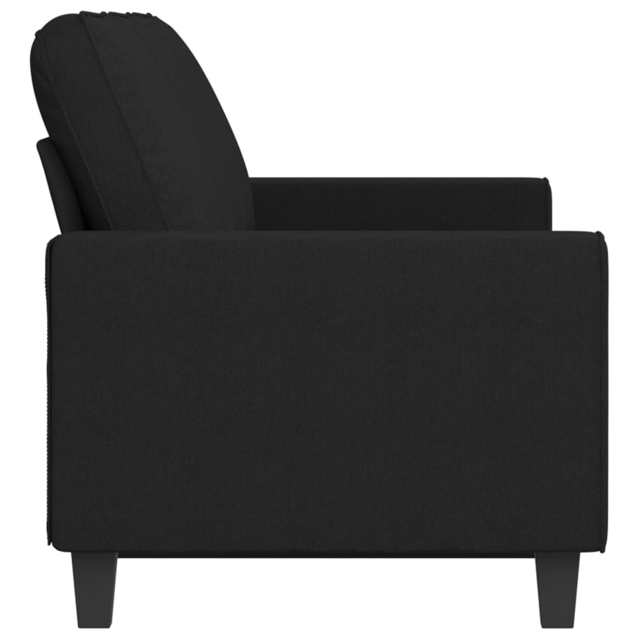 Driezitsbank Stof 180 cm Zwart