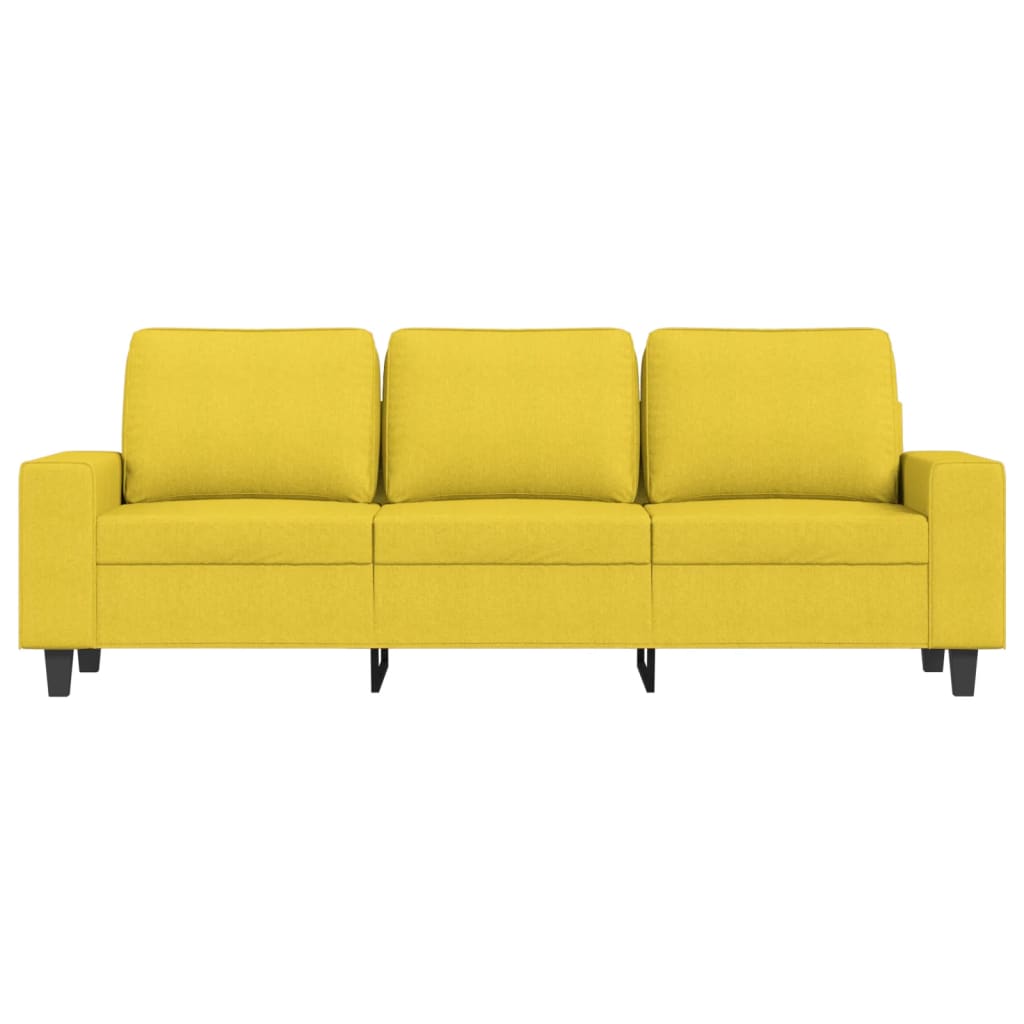 Driezitsbank Stof 180 cm Lichtgeel