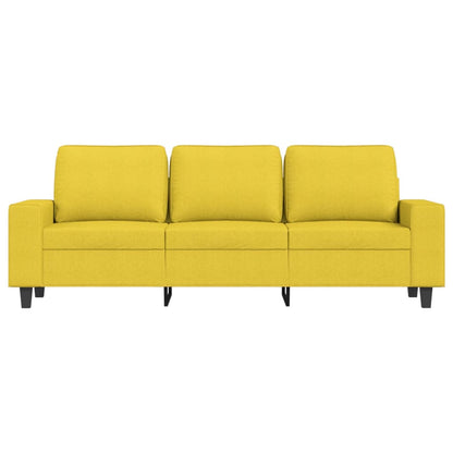 Driezitsbank Stof 180 cm Lichtgeel