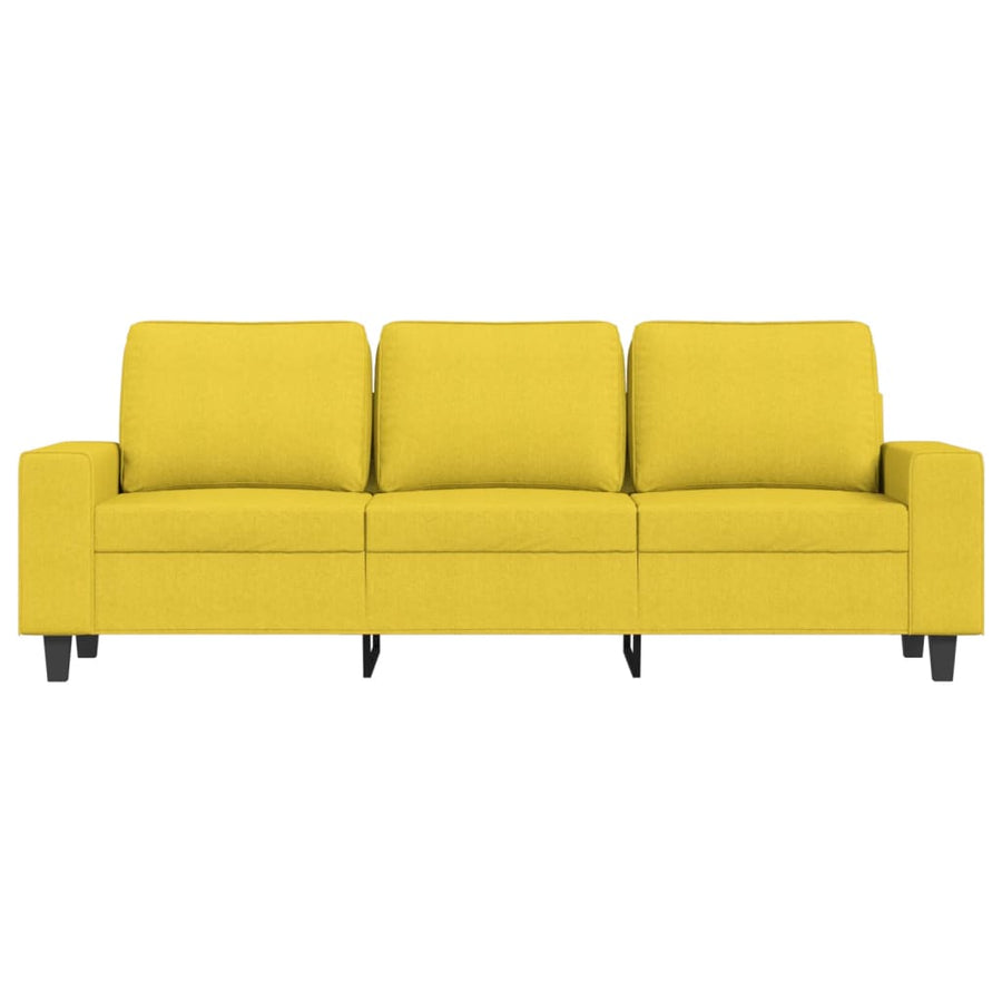 Driezitsbank Stof 180 cm Lichtgeel