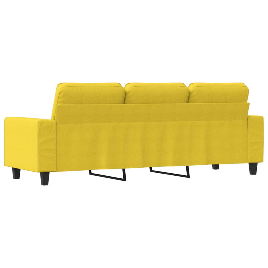 Driezitsbank Stof 180 cm Lichtgeel