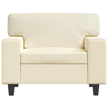 Fauteuil 60 cm kunstleer crèmekleurig