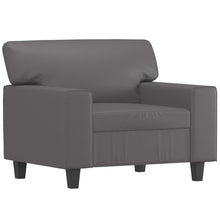 Fauteuil 60 cm kunstleer grijs 60 cm Grijs