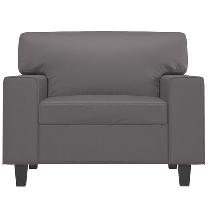 Fauteuil 60 cm kunstleer grijs 60 cm Grijs