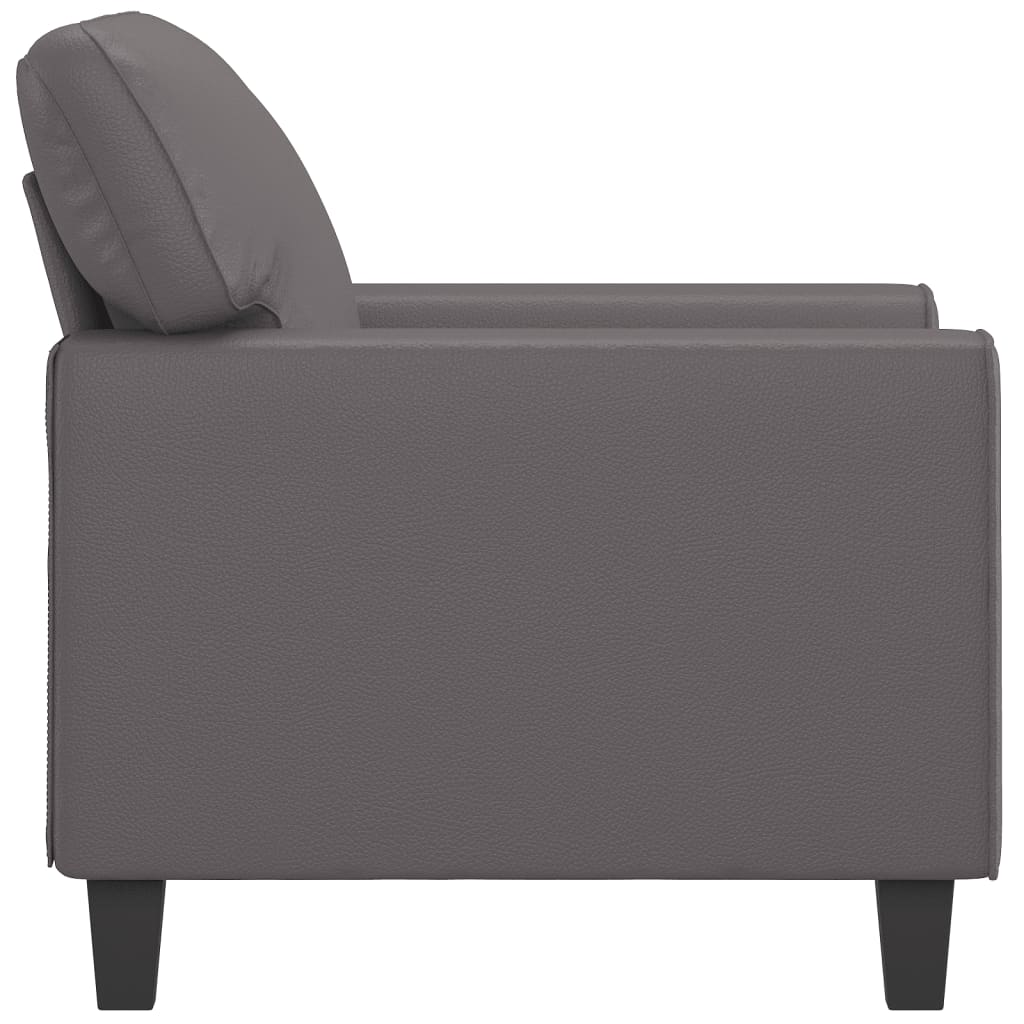 Fauteuil 60 cm kunstleer grijs 60 cm Grijs