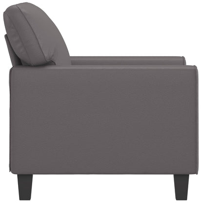 Fauteuil 60 cm kunstleer grijs 60 cm Grijs