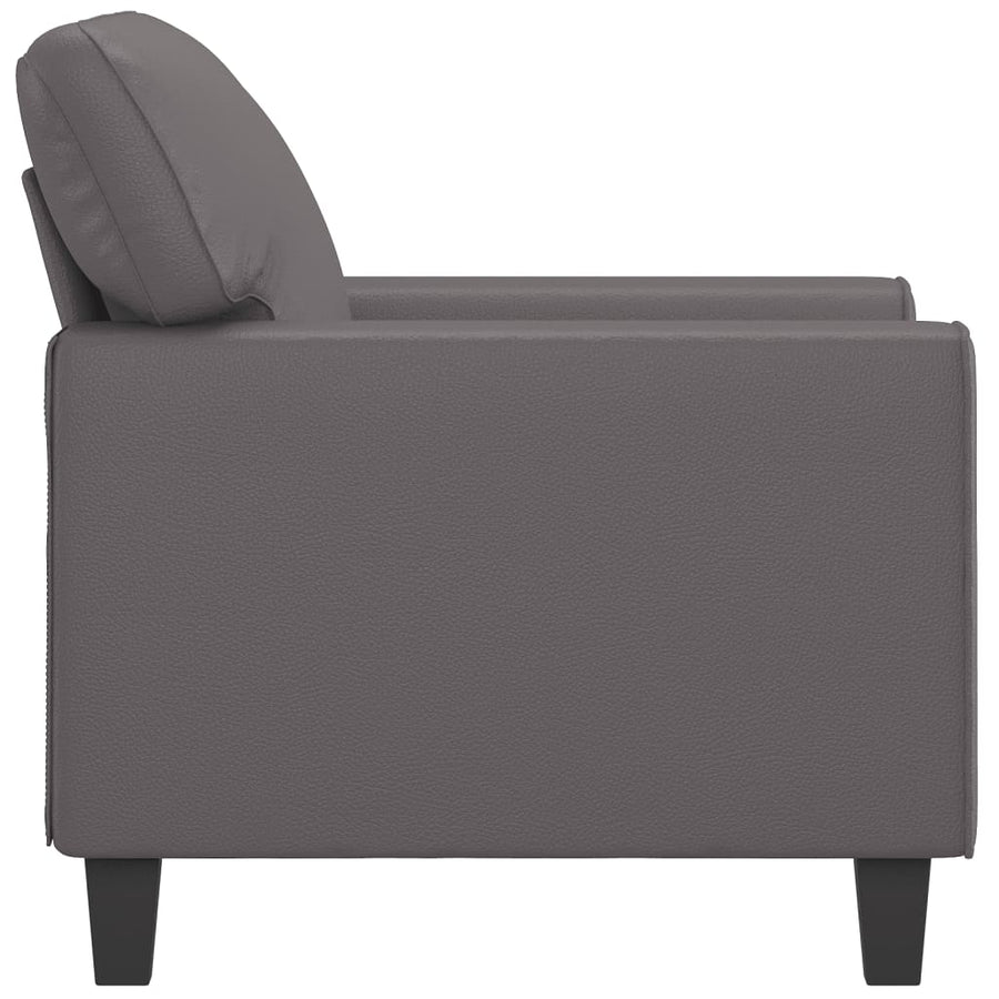 Fauteuil 60 cm kunstleer grijs 60 cm Grijs