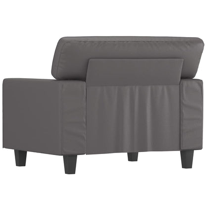 Fauteuil 60 cm kunstleer grijs 60 cm Grijs