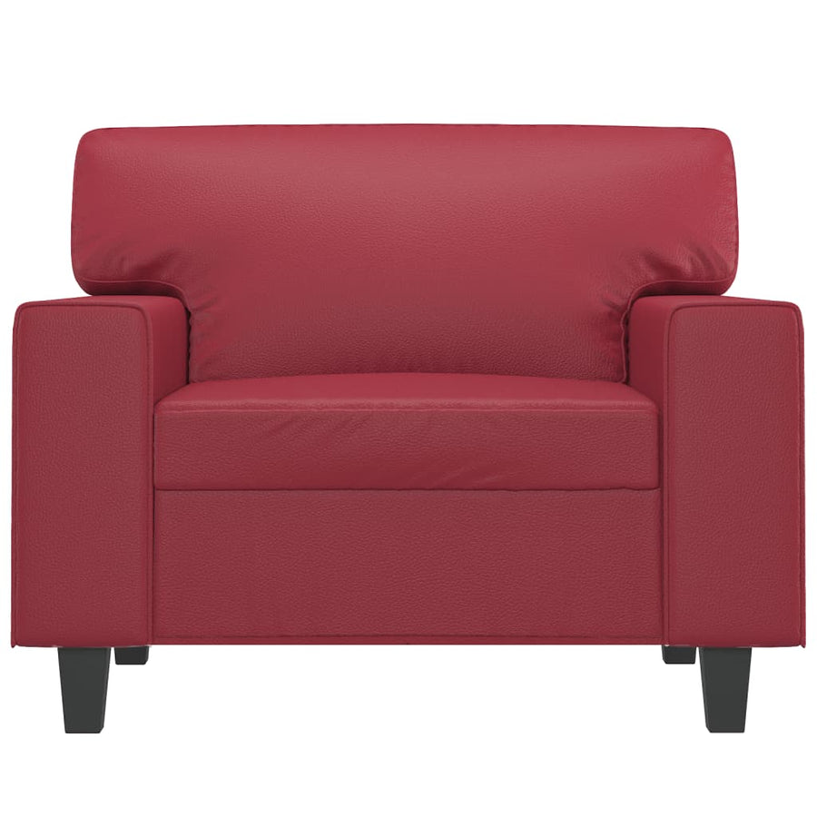 Fauteuil 60 cm kunstleer wijnrood 60 cm Wijnrood