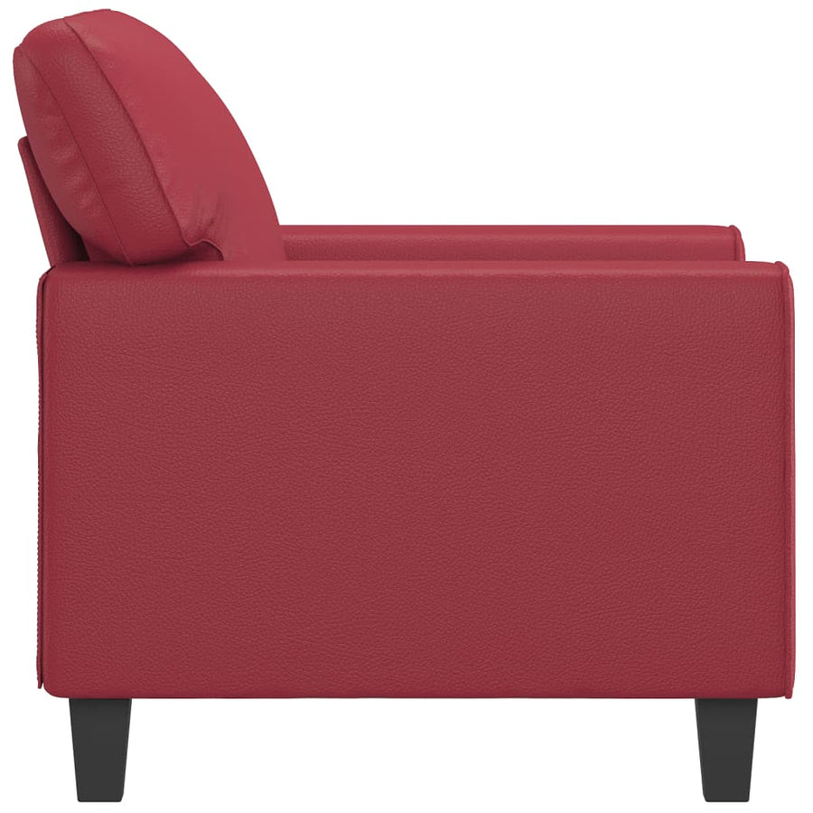 Fauteuil 60 cm kunstleer wijnrood 60 cm Wijnrood