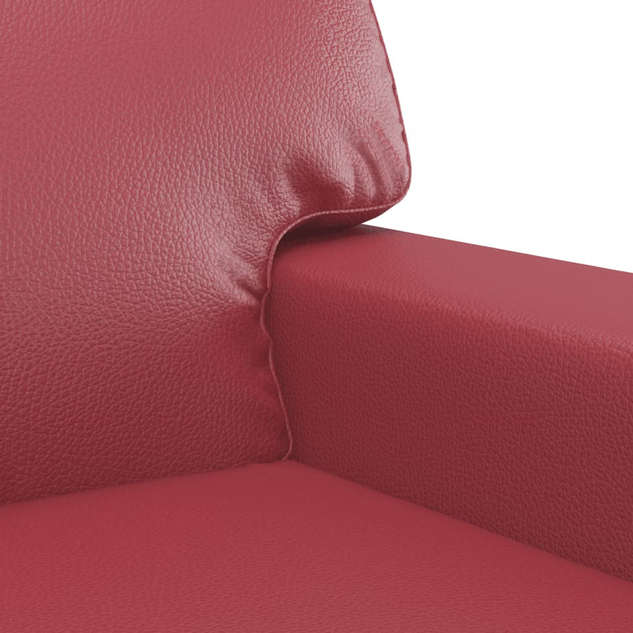 Fauteuil 60 cm kunstleer wijnrood 60 cm Wijnrood