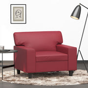 Fauteuil 94x77x80 cm kunstleer wijnrood