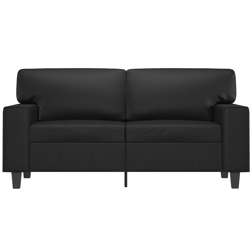 Tweezitsbank 120 cm kunstleer zwart 120 cm Zwart