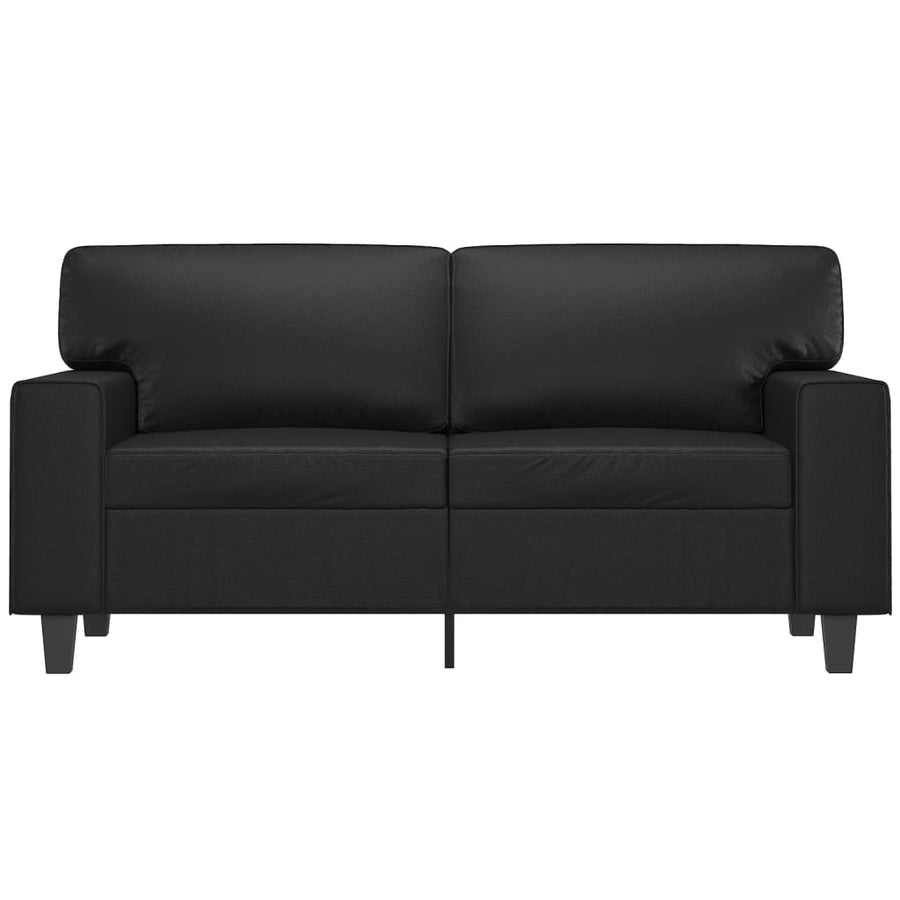 Tweezitsbank 120 cm kunstleer zwart 120 cm Zwart